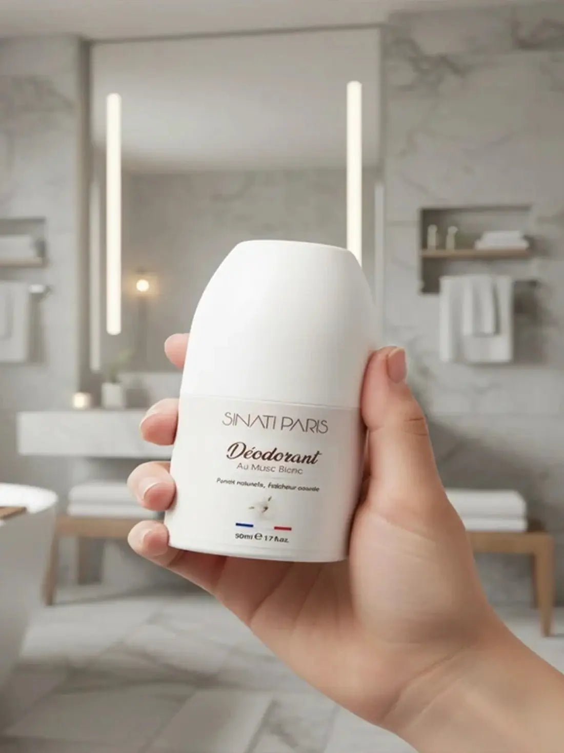 Déodorant Musc Blanc Naturel - Roll-On Sinati Paris
