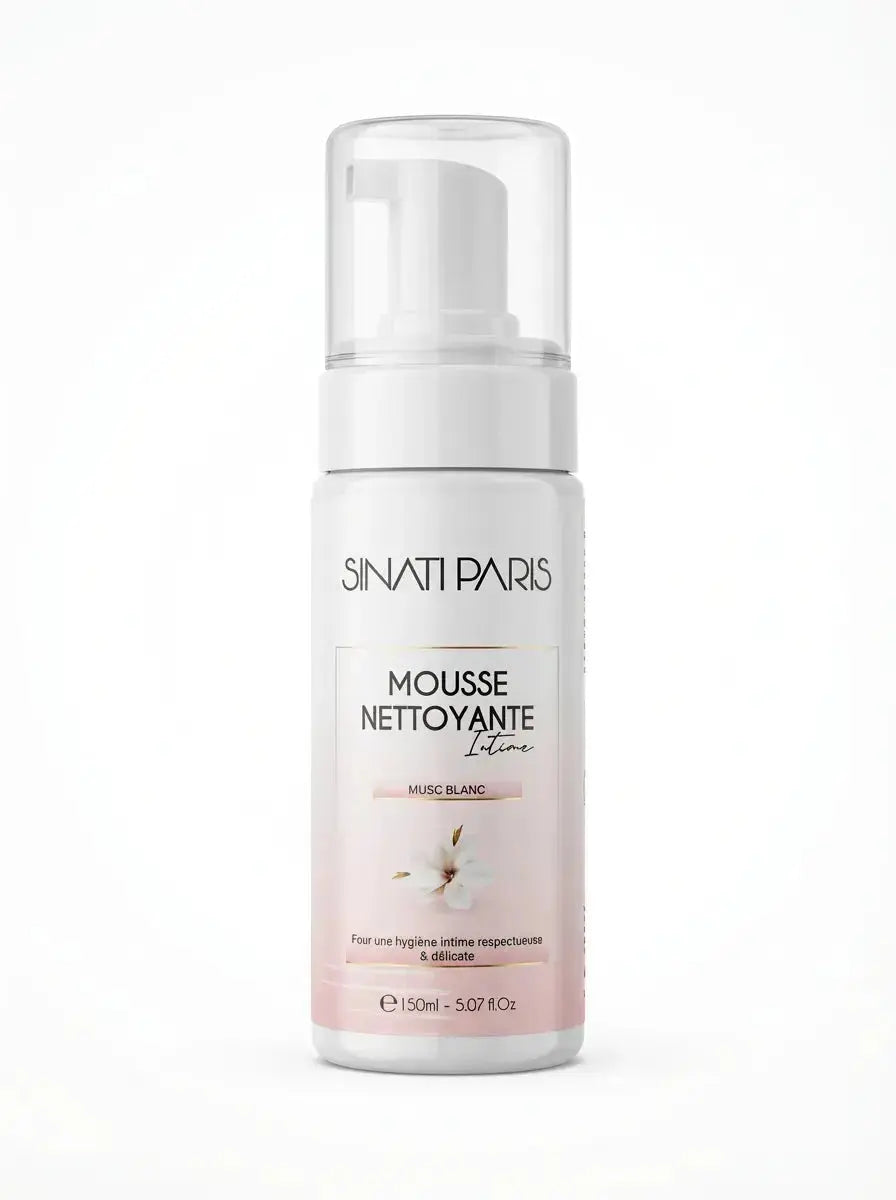 Mousse Intime Nettoyante Douceur – Musc Blanc (150ml) - Sinati Paris