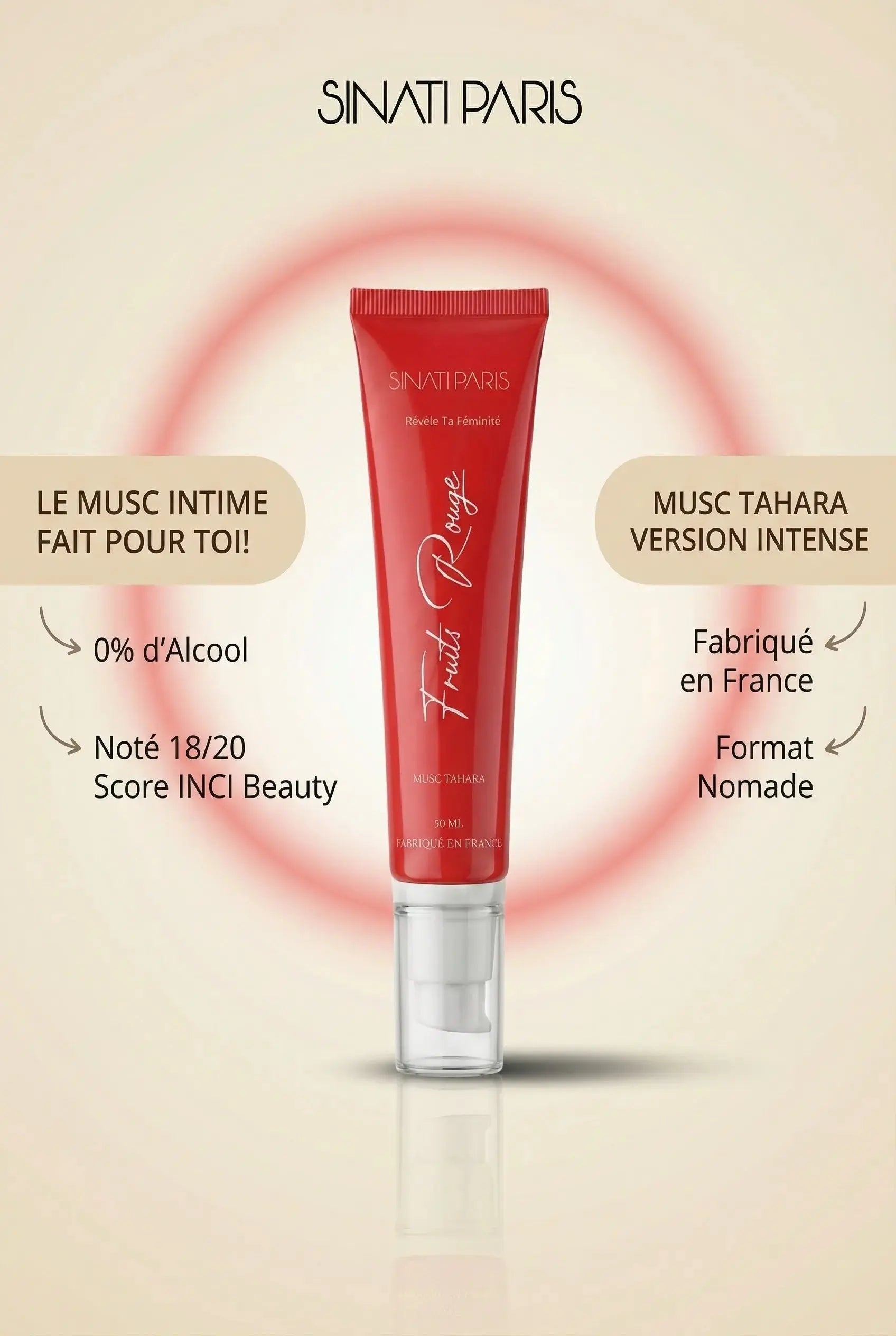 Musc Fruits Rouges - Gel Onctueux et Intense - Tube 20ml Sinati Paris