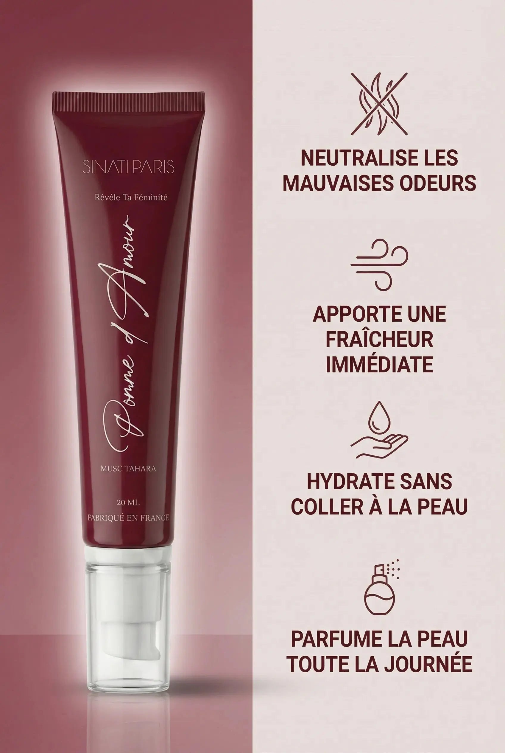 Musc Pomme d'Amour - Gel Onctueux et intense - Tube 20ml Sinati Paris