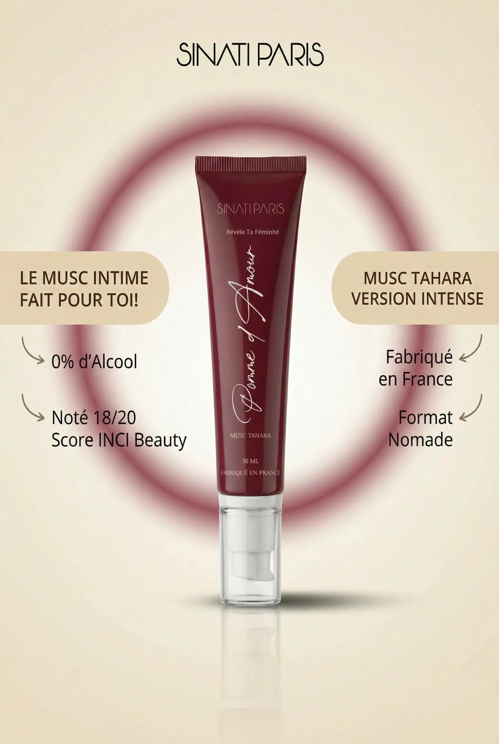 Musc Pomme d'Amour - Gel Onctueux et intense - Tube 20ml Sinati Paris